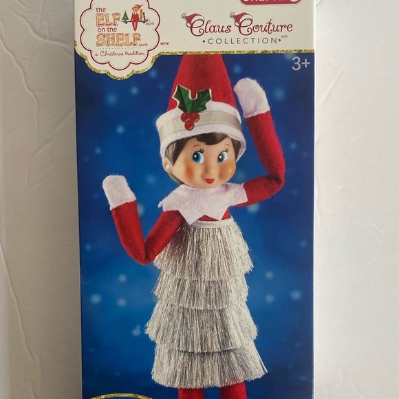 Holiday Elf On The Shelf Clothes Dress Claus Couture Tiny Tinsel